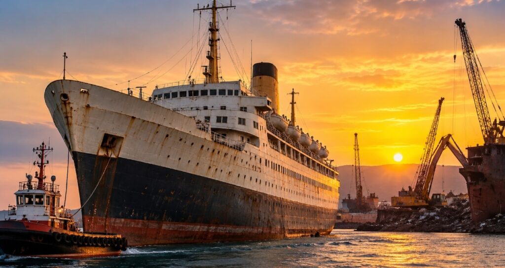 65-year-old legendary passenger ship reached its final stop: It will be dismantled in Izmir