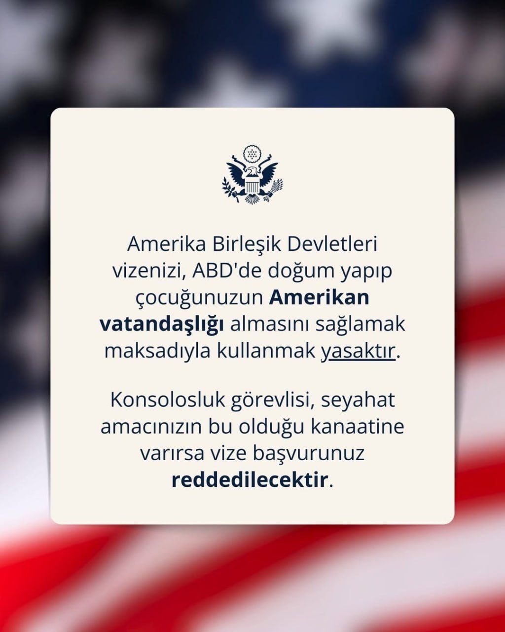 ABŞ-dan Türklərə Misli Görünməmiş Viza Xəbərdarlığı
