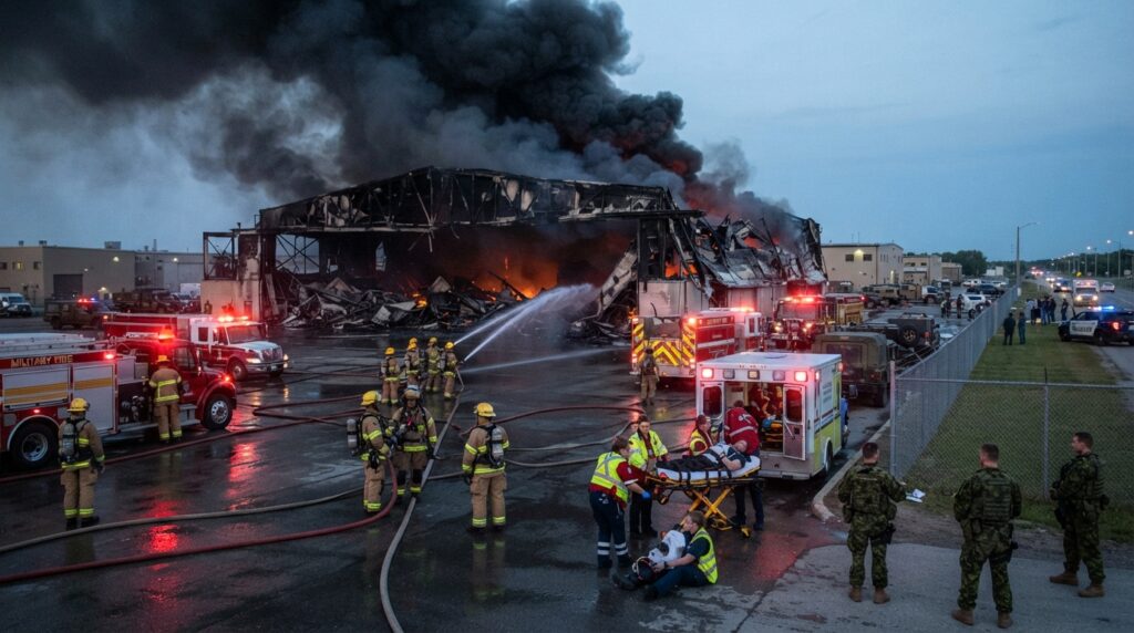 Severe fire at military base in Canada: Casualties and injuries reported