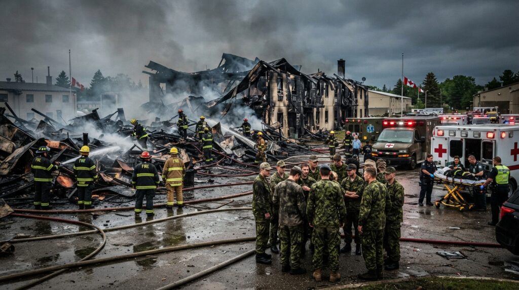 Severe fire at a military base in Canada: 4 dead, dozens injured