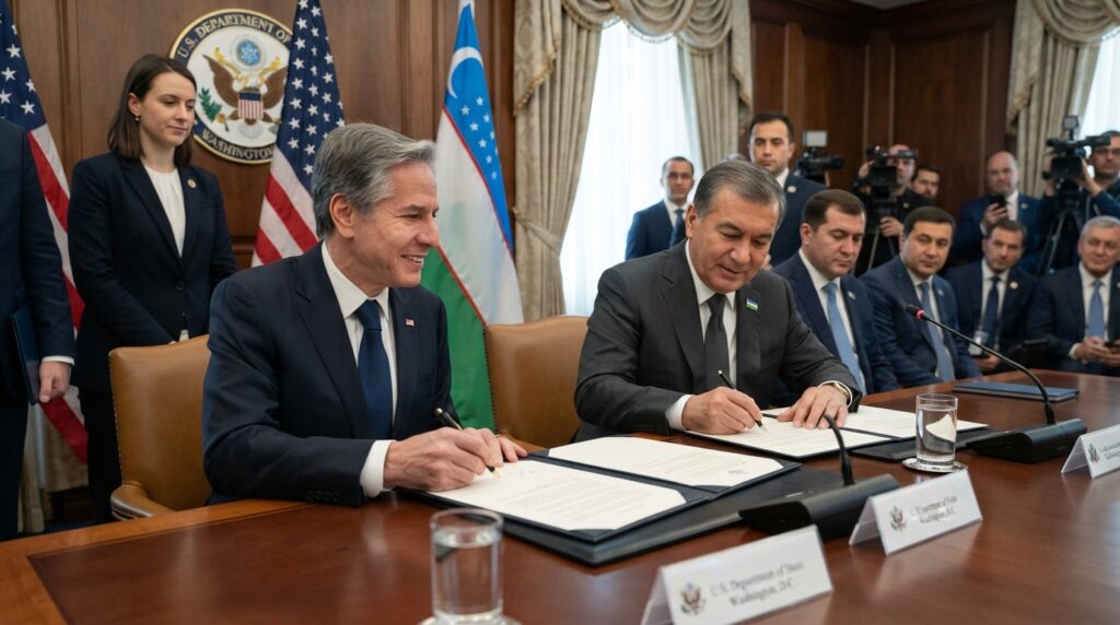 A strategic cooperation agreement worth 12 billion dollars has been concluded between the US and Uzbekistan