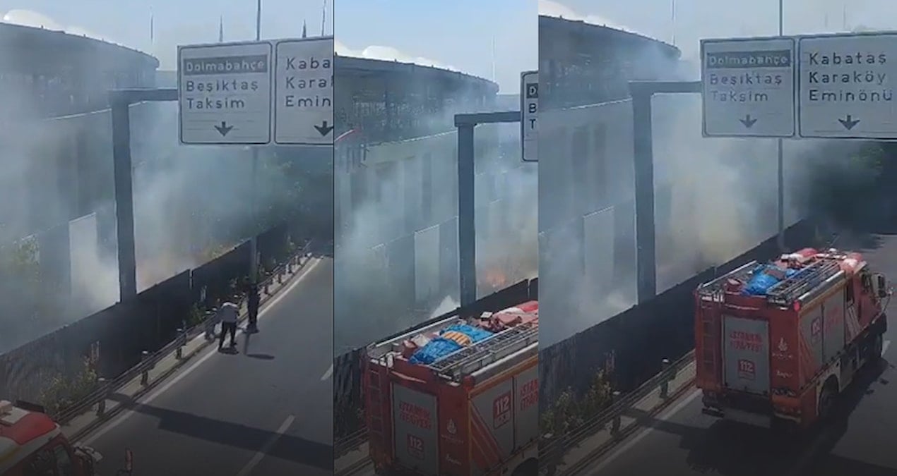“Beşiktaş stadionunda yanğın”