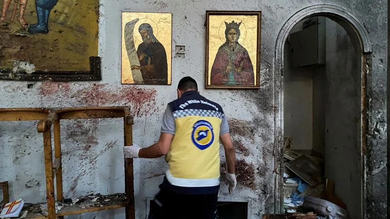 Mar Elias Kilsəsi: Suriyada intiharçı hücumu, 20 ölü