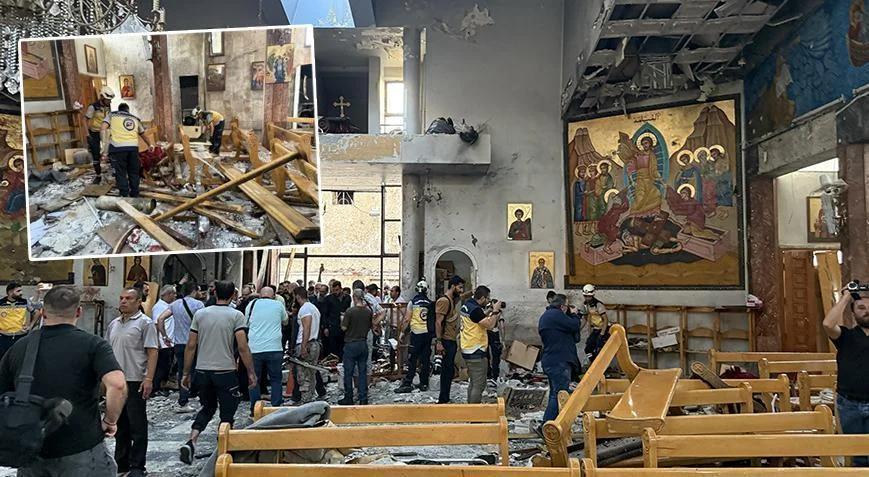 Təcili: Suriyada kilsəyə hücum! Çoxlu ölü var