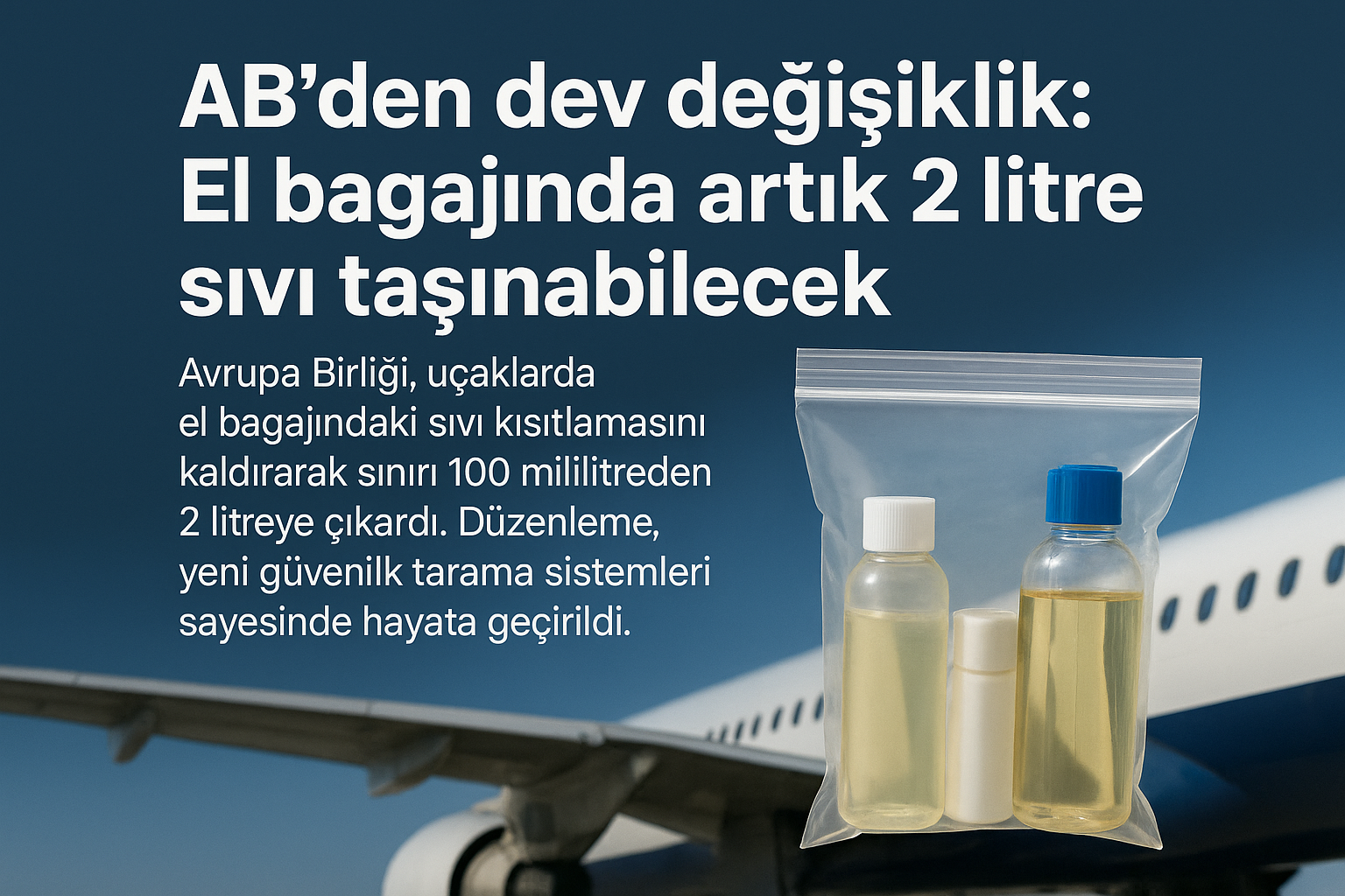 Təyyarələrdə maye məhdudiyyəti yumşaldıldı yeni hədd bəlli oldu