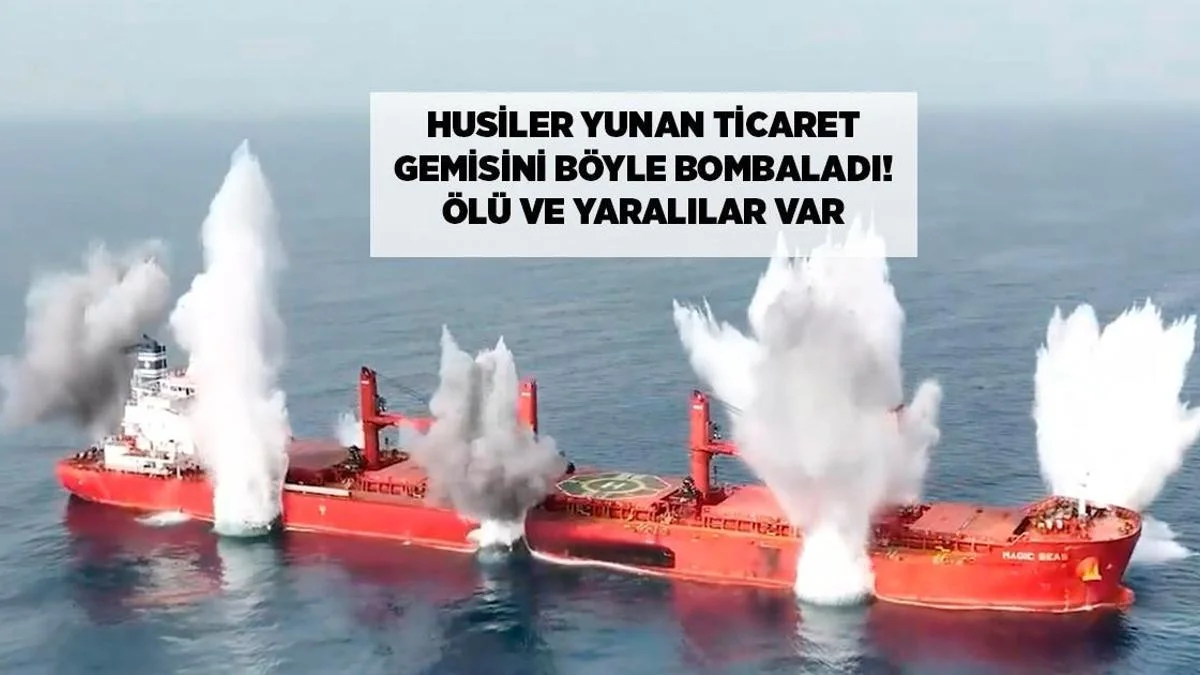 Son Dəqiqə: Husilər Yəməndə Yunan gəmisinin batırılma görüntülərini yayımladı