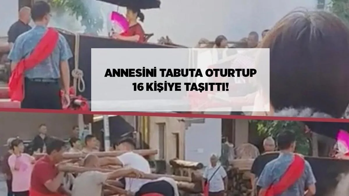Anasını tabutda oturdub 16 nəfərə daşıtdı