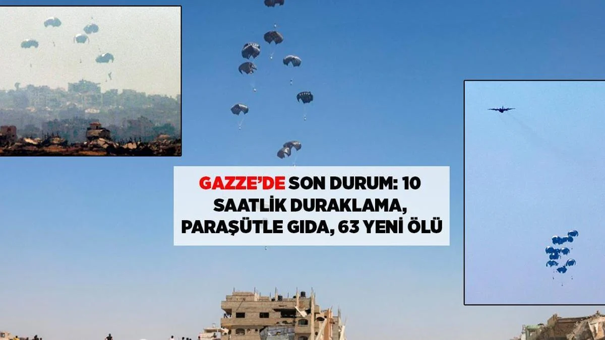 Qəzzada 10 saatlıq fasilə, havadan ərzaq, 63-dən çox qurban
