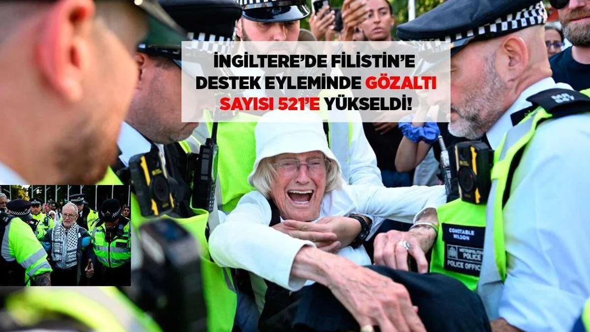 İngiltərədə "Palestine Action" etirazında həbs sayı 521-ə çatdı