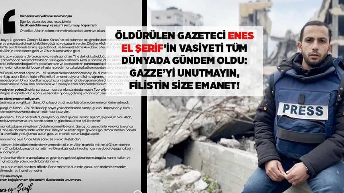 TƏCİLİ: Enes Əl Şərifin ürəkdağlayan vəsiyyəti dünyanı sarsıdır! Qəzzanı Unutmayın