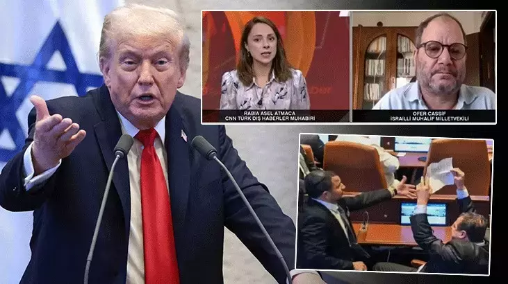 Trampı İsrail Parlamentində etiraz edən deputat: "İki meqaloman cinayətkarın flörtü iyrəncdir"