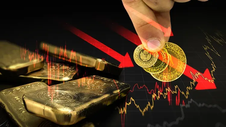 Fed qızılı çökdürdü Gündəlik eniş həftəlik bərpa