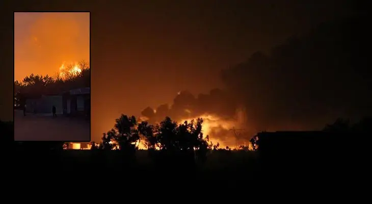 Rusiyada qaz kəmərində güclü partlayış: Anlar kamerada