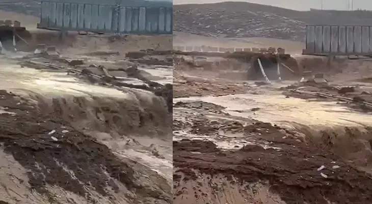 Qərb Sahilində güclü yağış İsrailin sədd divarının bir hissəsini yıxdı