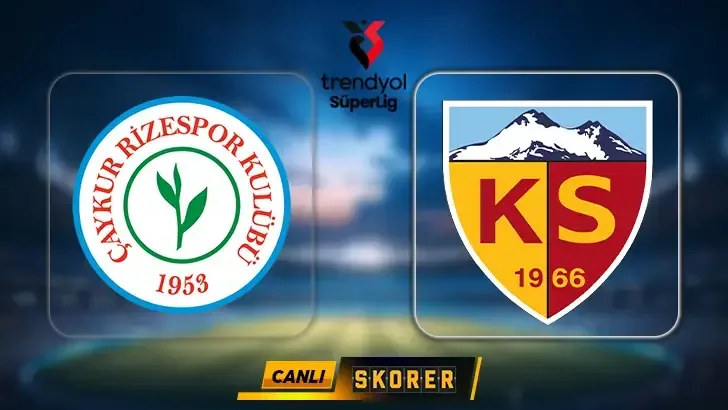 CANLI: Süper Liqada Rizespor - Kayserispor matçı