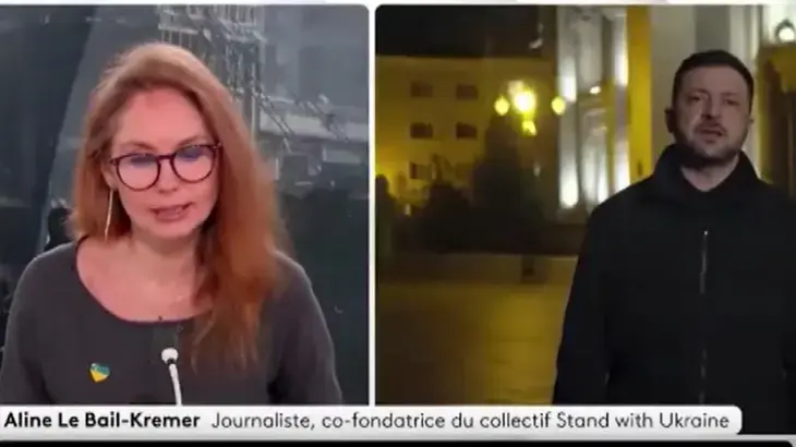 Zelenskiy ilə canlı bağlantı qurulan Fransa kanalında bomba həyəcanı: Bina təxliyə edildi