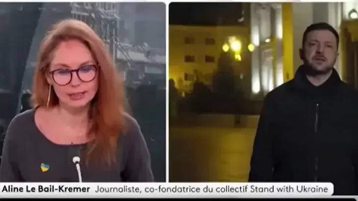 Zelenskiy ilə canlı bağlantı qurulan Fransa kanalında bomba həyəcanı: Bina təxliyə edildi