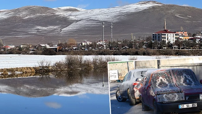 Mənfi 10 dərəcə şaxta: Qar yağışı yenidən başladı, maşın şüşələri buz bağladı