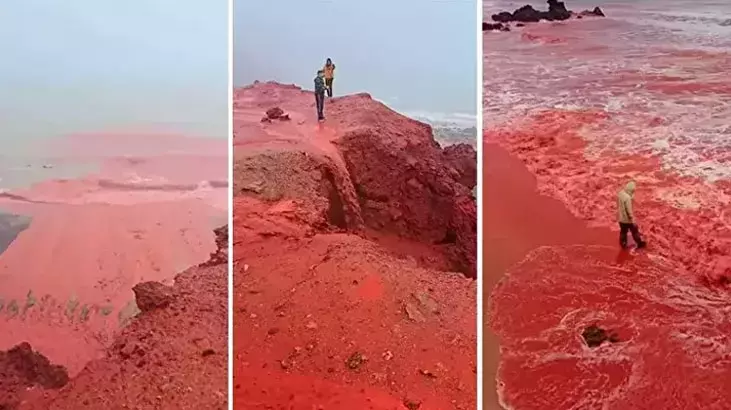 Dünyaca məşhur ada qırmızıya büründü: Sirri açıldı