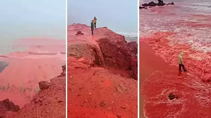Dünyaca məşhur ada qırmızıya büründü: Sirri açıldı