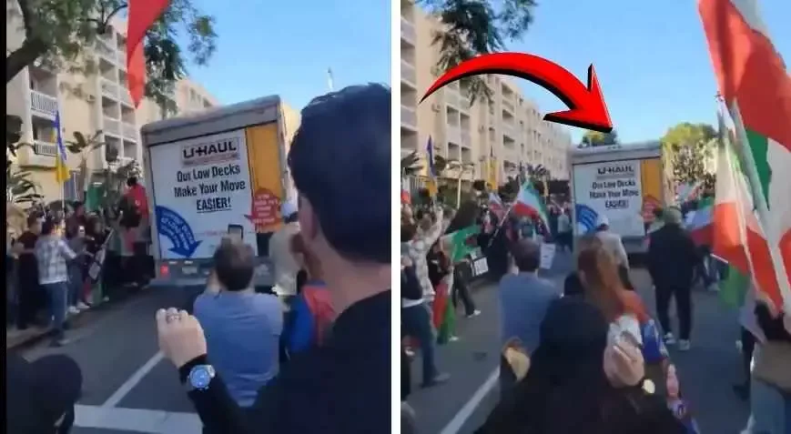 ABŞ İran etirazlarında faciə Pikap kütləyə çırpıldı Yaralılar