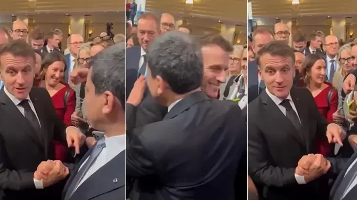 Almaniyadan skandal görüntü: Makron SDQ/YPG terrorçusu Abdi ilə qucaqlaşdı