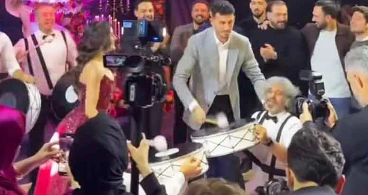 Milli futbolçu xına gecəsində coşdu