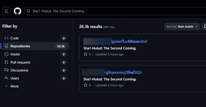 Sha1-Huludun İkinci Dalğası 25.000-dən çox repozitoriyadan npm Preinstall ilə etimadnamə oğurladı