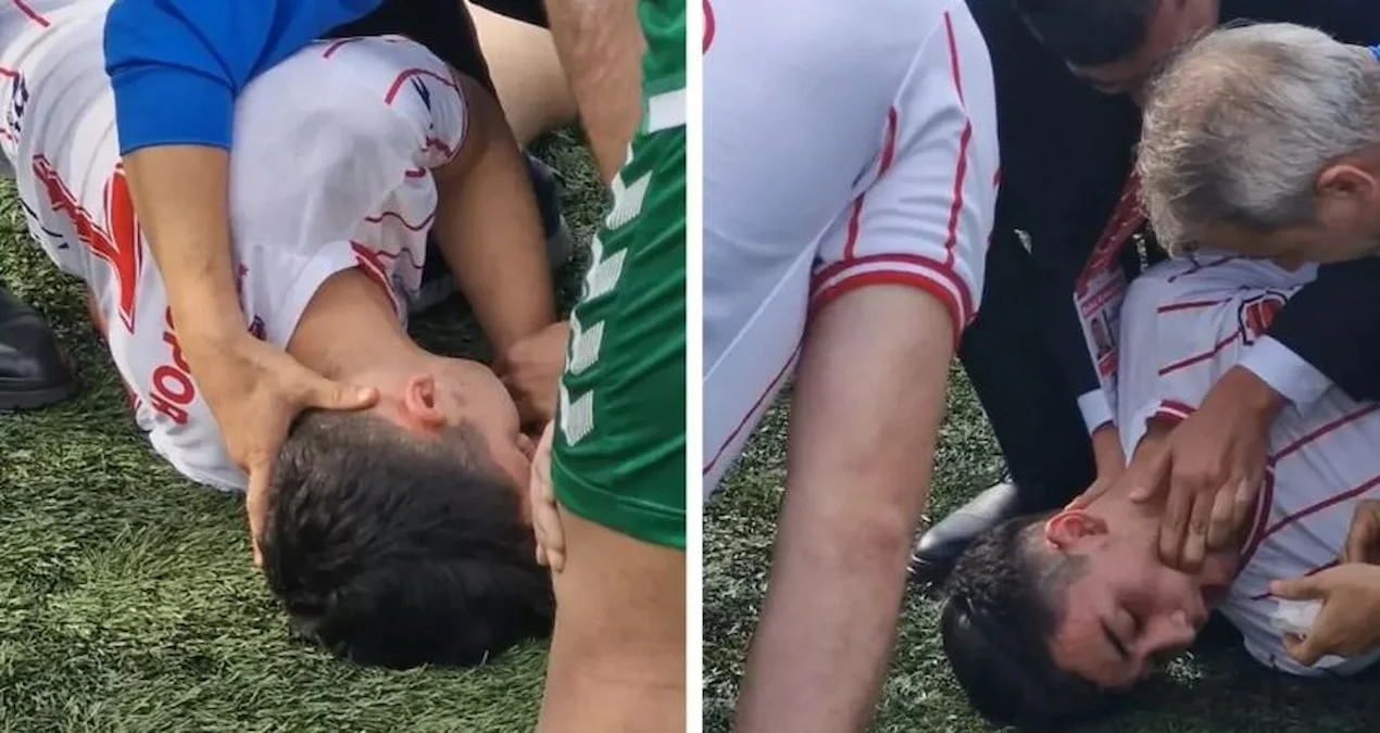 Oyunda qorxulu anlar yaşandı, oyunçu huşunu itirdi