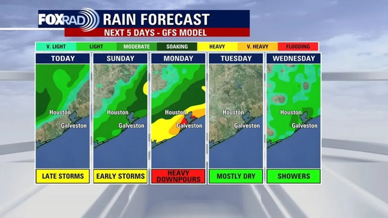 Hyustonda şənbə gecəsi güclü fırtına Dekabrın soyuq və yağışlı başlanğıcı