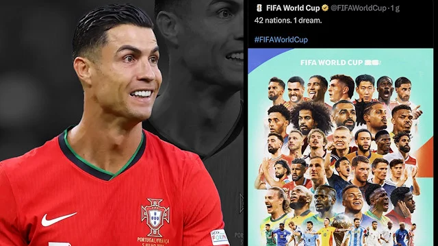 FİFA Dünya Kuboku posteri qalmaqal yaratdı Ronaldo hiddətləndi En-Nesyri ön planda