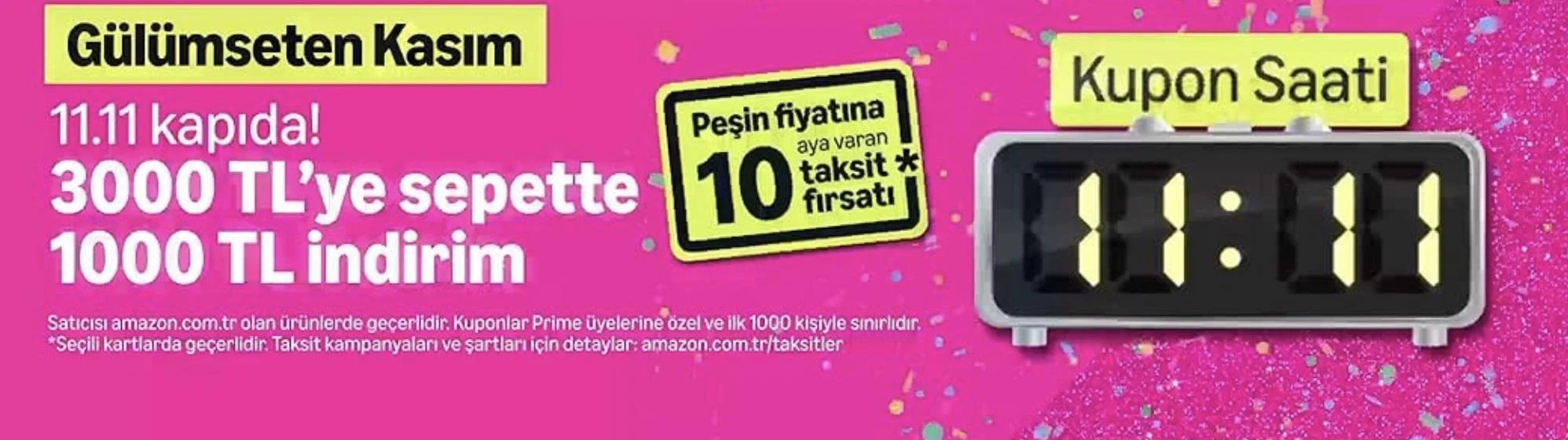 Amazondan 3000 TL-lik alışverişə 1000 TL endirim kuponu