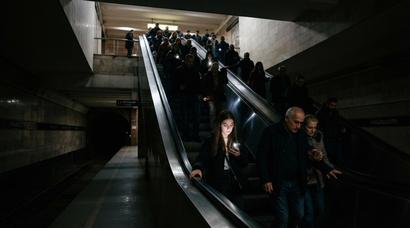 Gürcüstanda kütləvi elektrik kəsintisi: Tbilisi metrosunun fəaliyyəti dayandırıldı